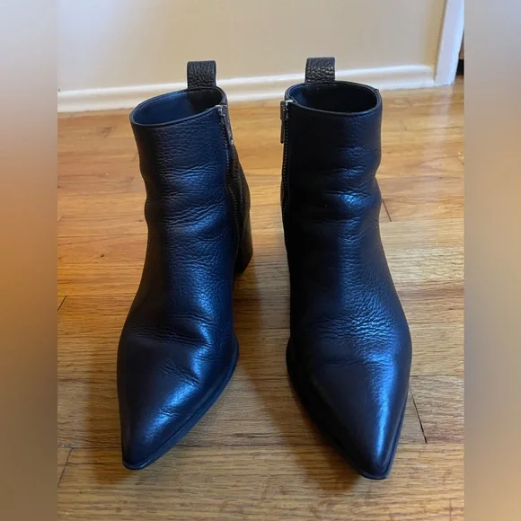 Everlane The Boss Boot black pebbled leather size 7.5 - Picture 2 of 9